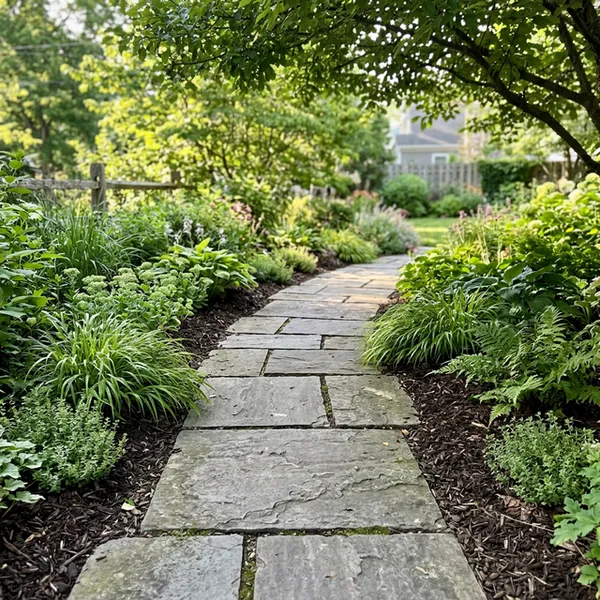 Elegant paver walkway design