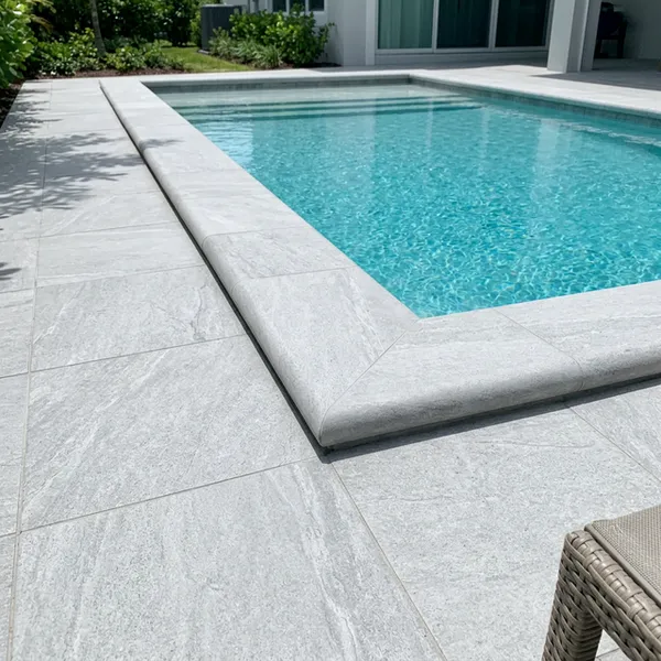 Anti-slip pool surround design